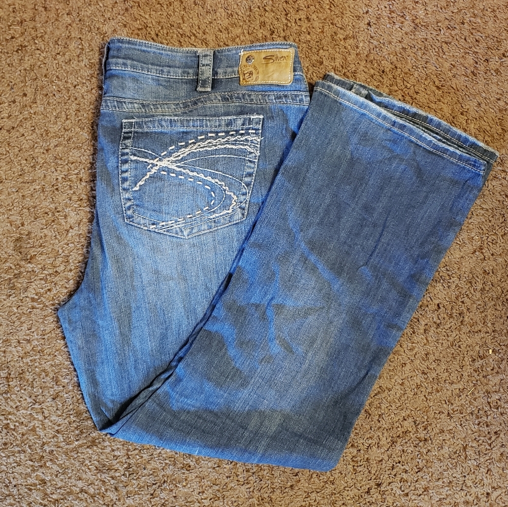 Plus Size Silver Aiko Boot Cut Jeans